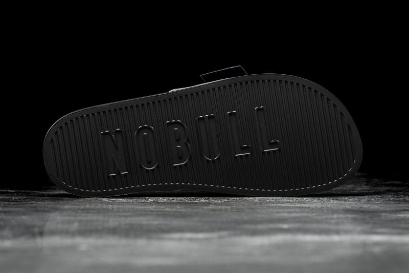 Men's Nobull Adjustable Slides Black | SG P2146J